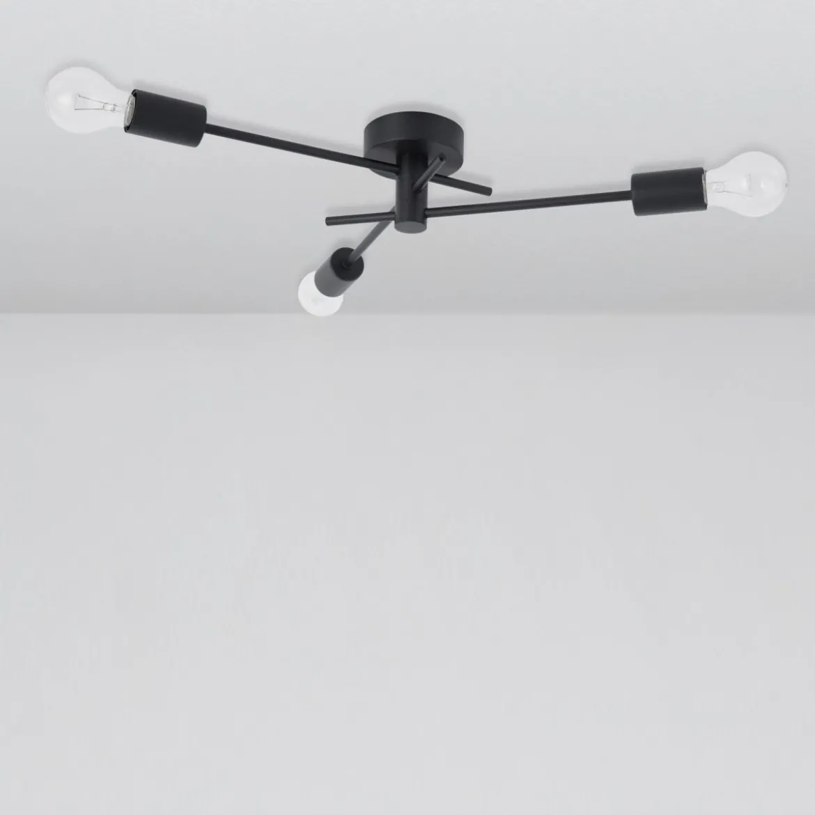Nova Luce 9156303 GRANSO Deckenleuchte 3-flammig Schwarz E27