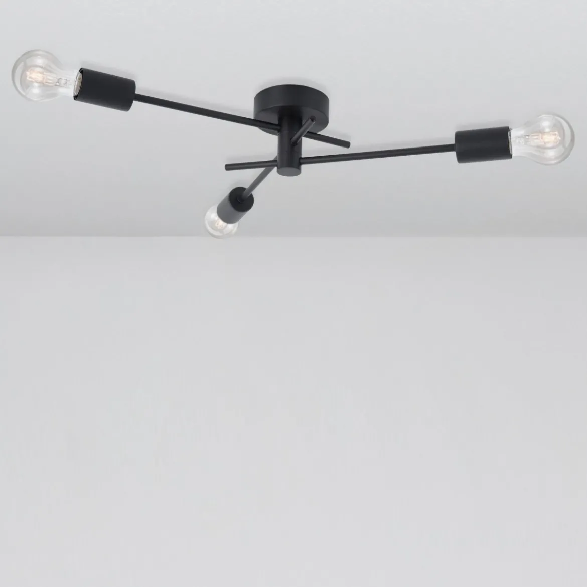 Nova Luce 9156303 GRANSO Deckenleuchte 3-flammig Schwarz E27