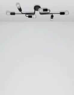 Nova Luce 9156306 GRANSO Deckenleuchte 6-flammig Schwarz E27
