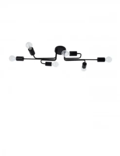 Nova Luce 9156306 GRANSO Deckenleuchte 6-flammig Schwarz E27
