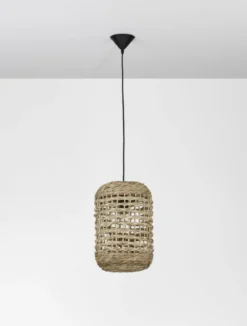 Nova Luce 9586507 GRIFFIN Pendelleuchte 42,5cm Natur E27