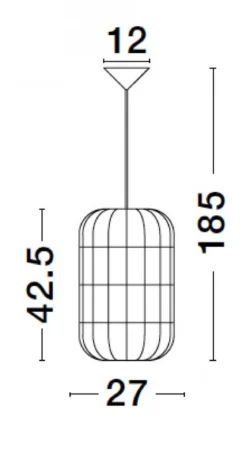 Nova Luce 9586507 GRIFFIN Pendelleuchte 42,5cm Natur E27