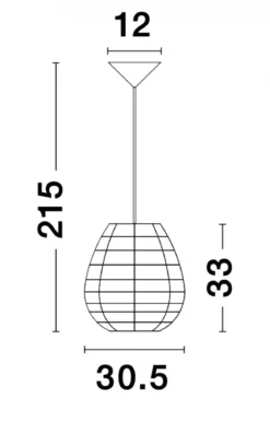 Nova Luce 9858713 GRIFFIN Pendelleuchte 33cm Schwarz E27