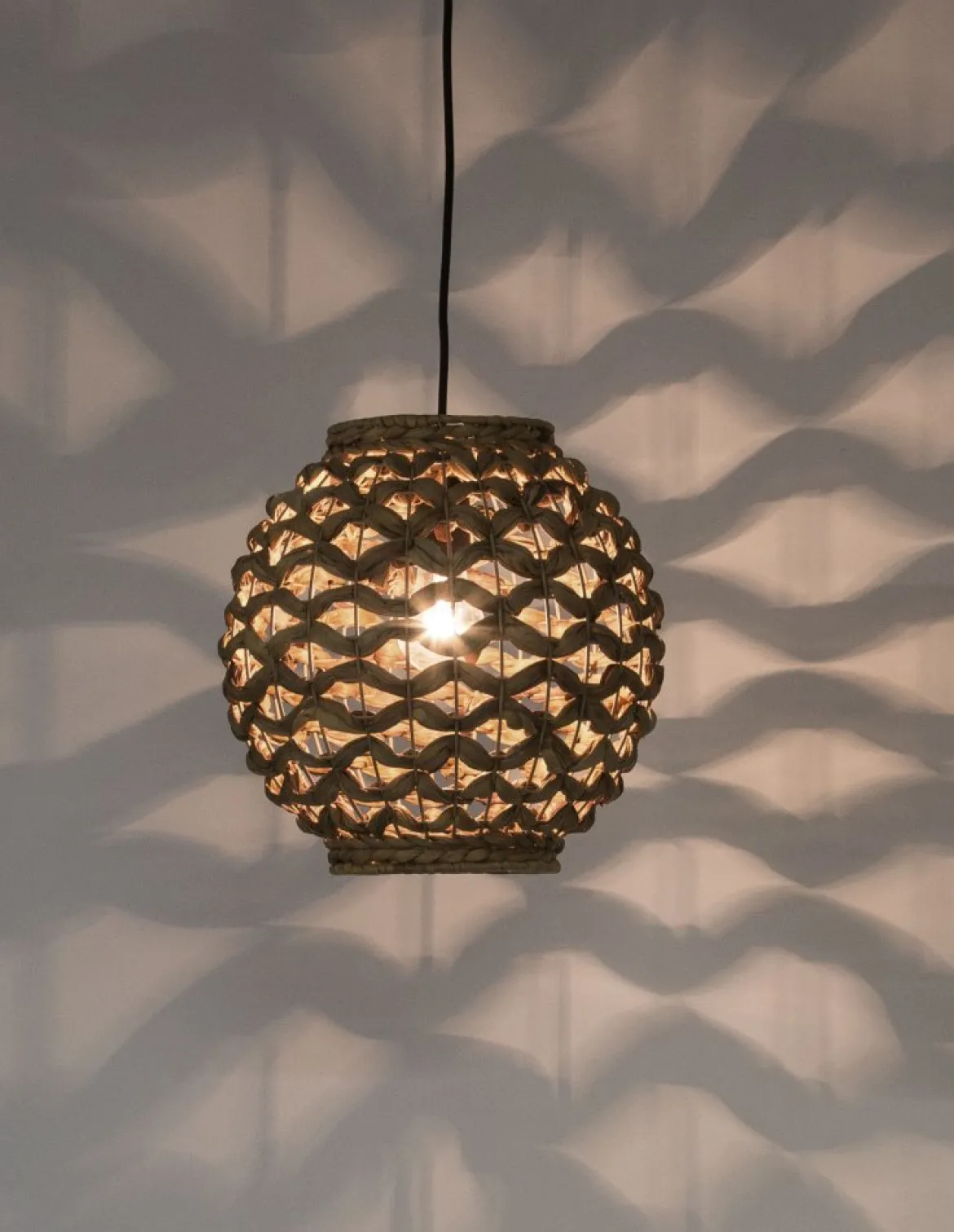 Nova Luce 9858720 GRIFFIN Pendelleuchte 30,5cm Natur E27
