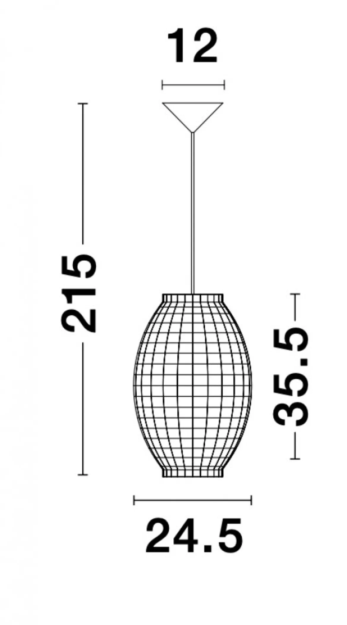 Nova Luce 9858748 GRIFFIN Pendelleuchte 35,5cm Natur E27