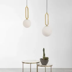 Nova Luce 9191201 GRUS Pendelleuchte 20cm Gold Weiss E27