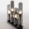 Nova Luce 9028854 GUSTAVE Deckenleuchte 6-flammig Schwarz Rauchgrau G9