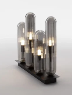 Nova Luce 9028854 GUSTAVE Deckenleuchte 6-flammig Schwarz Rauchgrau G9
