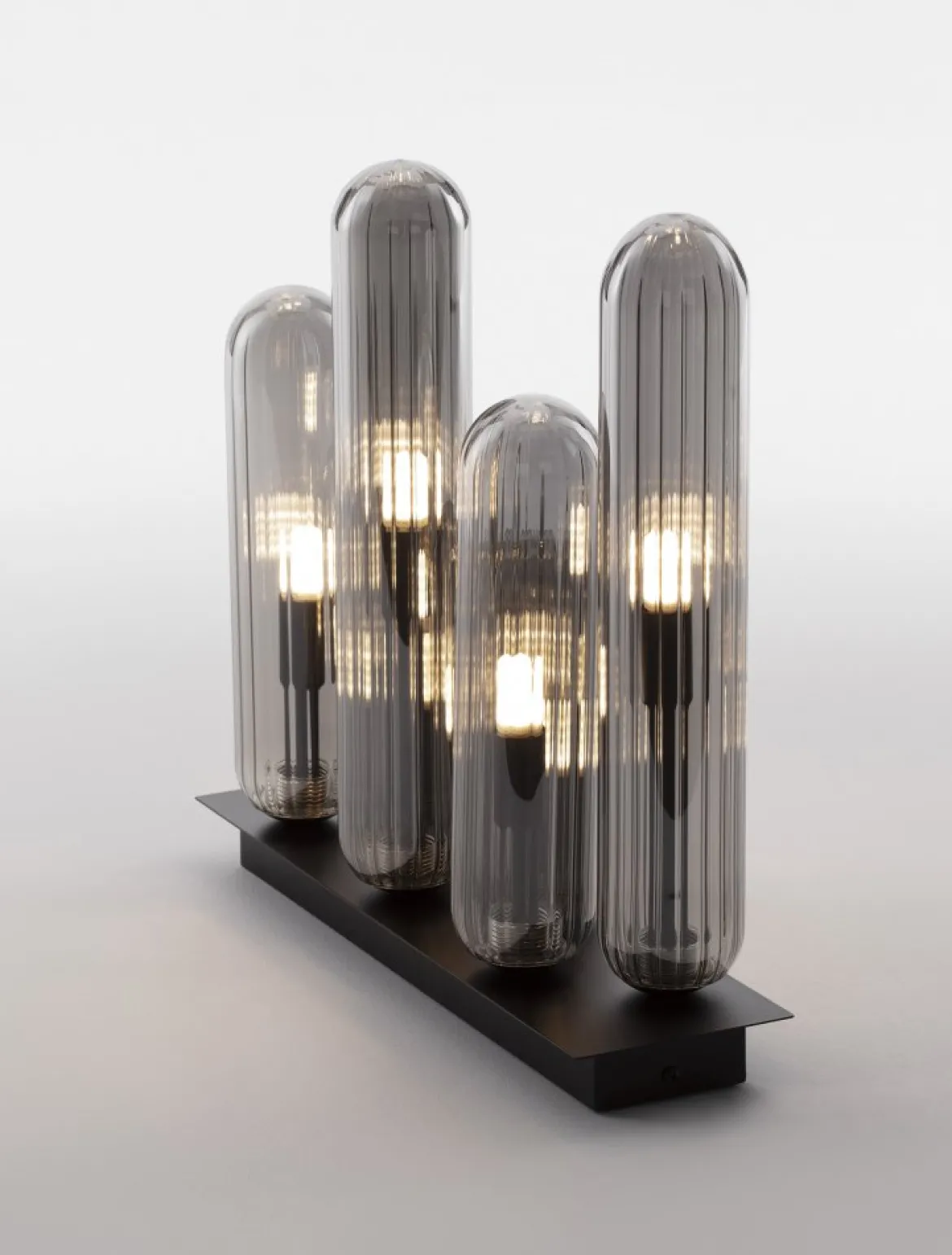 Nova Luce 9028854 GUSTAVE Deckenleuchte 6-flammig Schwarz Rauchgrau G9