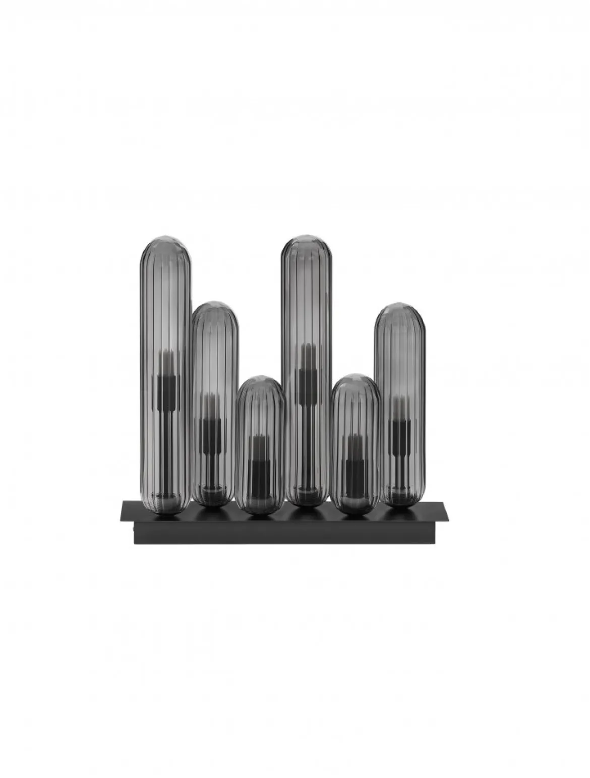 Nova Luce 9028854 GUSTAVE Deckenleuchte 6-flammig Schwarz Rauchgrau G9