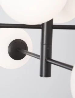 Nova Luce 9100361 IMPERO Pendelleuchte 6-flammig Schwarz Weiss E14