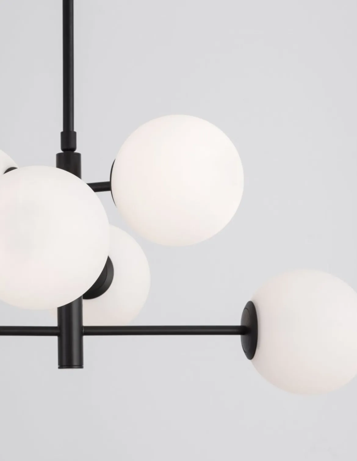 Nova Luce 9100361 IMPERO Pendelleuchte 6-flammig Schwarz Weiss E14