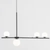 Nova Luce 9100441 IMPERO Pendelleuchte 4-flammig Schwarz Weiss G9