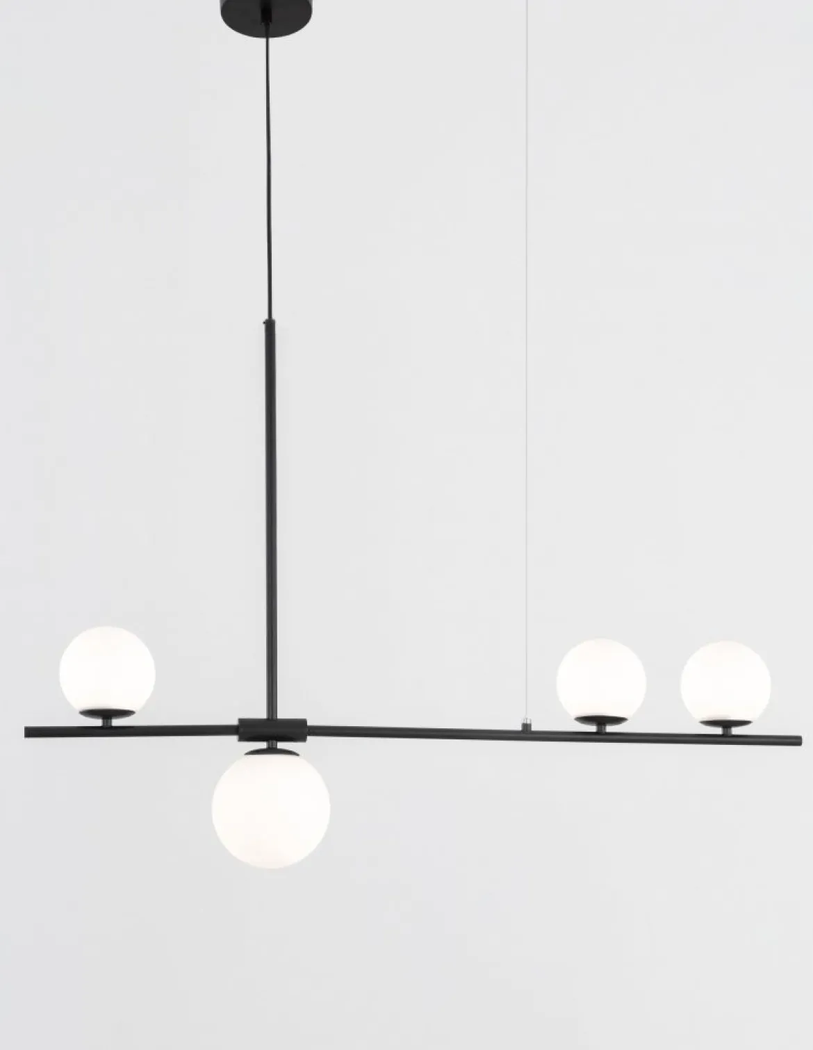 Nova Luce 9100441 IMPERO Pendelleuchte 4-flammig Schwarz Weiss G9
