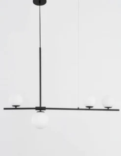 Nova Luce 9100441 IMPERO Pendelleuchte 4-flammig Schwarz Weiss G9