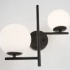 Nova Luce 9190421 IMPERO Wandleuchte 2-flammig Schwarz Weiss G9