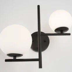 Nova Luce 9190421 IMPERO Wandleuchte 2-flammig Schwarz Weiss G9