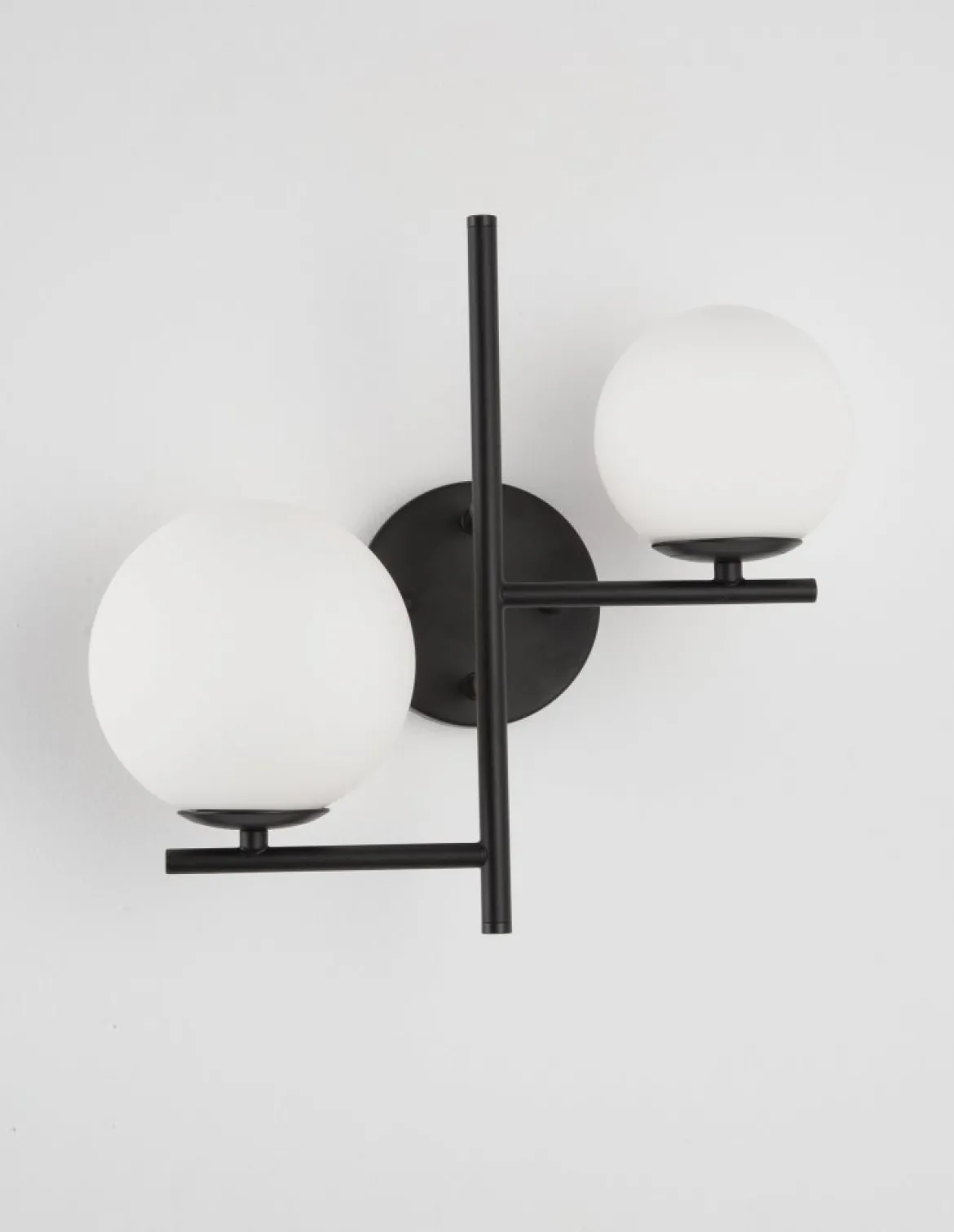 Nova Luce 9190421 IMPERO Wandleuchte 2-flammig Schwarz Weiss G9