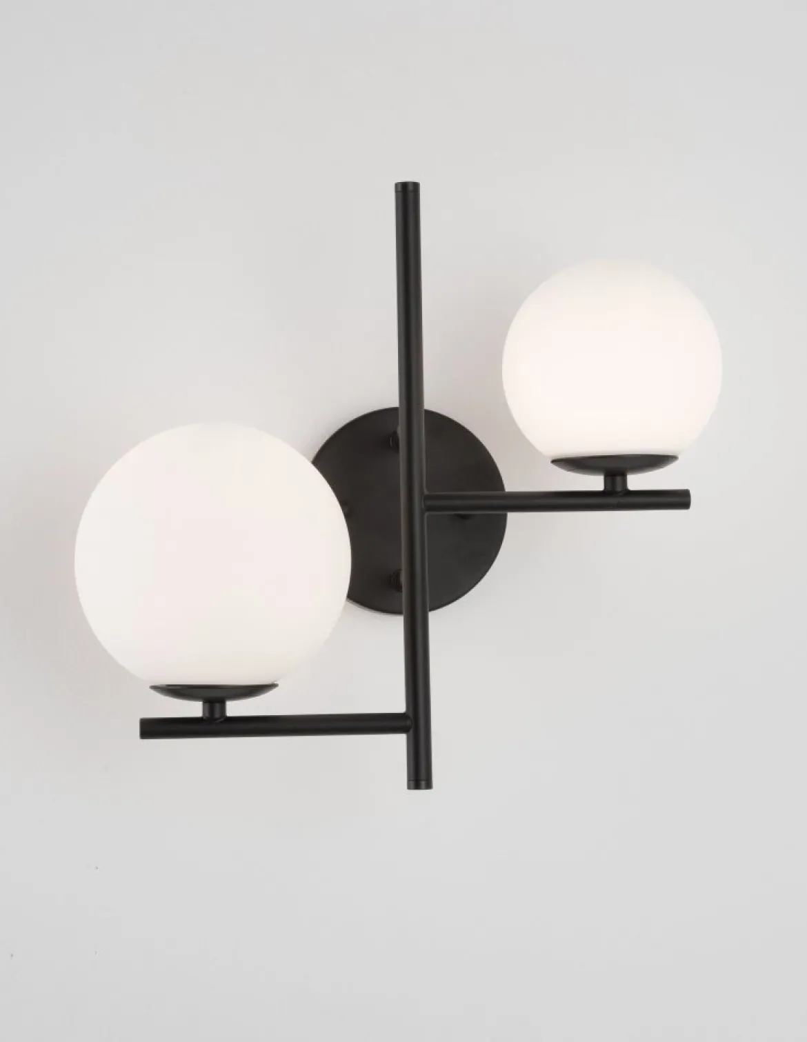 Nova Luce 9190421 IMPERO Wandleuchte 2-flammig Schwarz Weiss G9