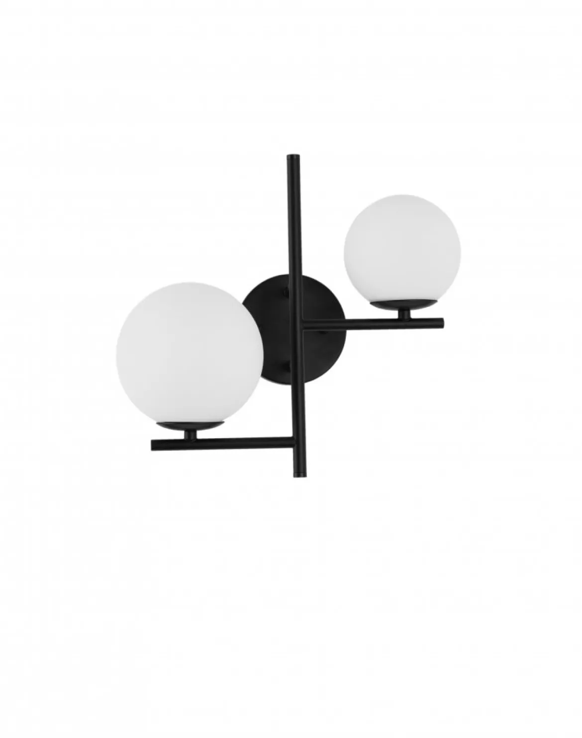 Nova Luce 9190421 IMPERO Wandleuchte 2-flammig Schwarz Weiss G9