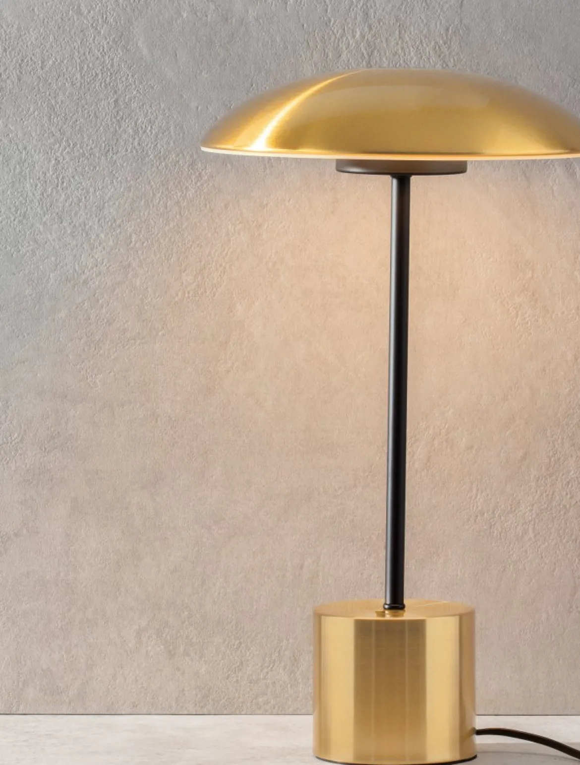 Nova Luce 9501229 LASH LED Tischleuchte 44cm Schwarz Gold