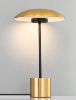 Nova Luce 9501229 LASH LED Tischleuchte 44cm Schwarz Gold