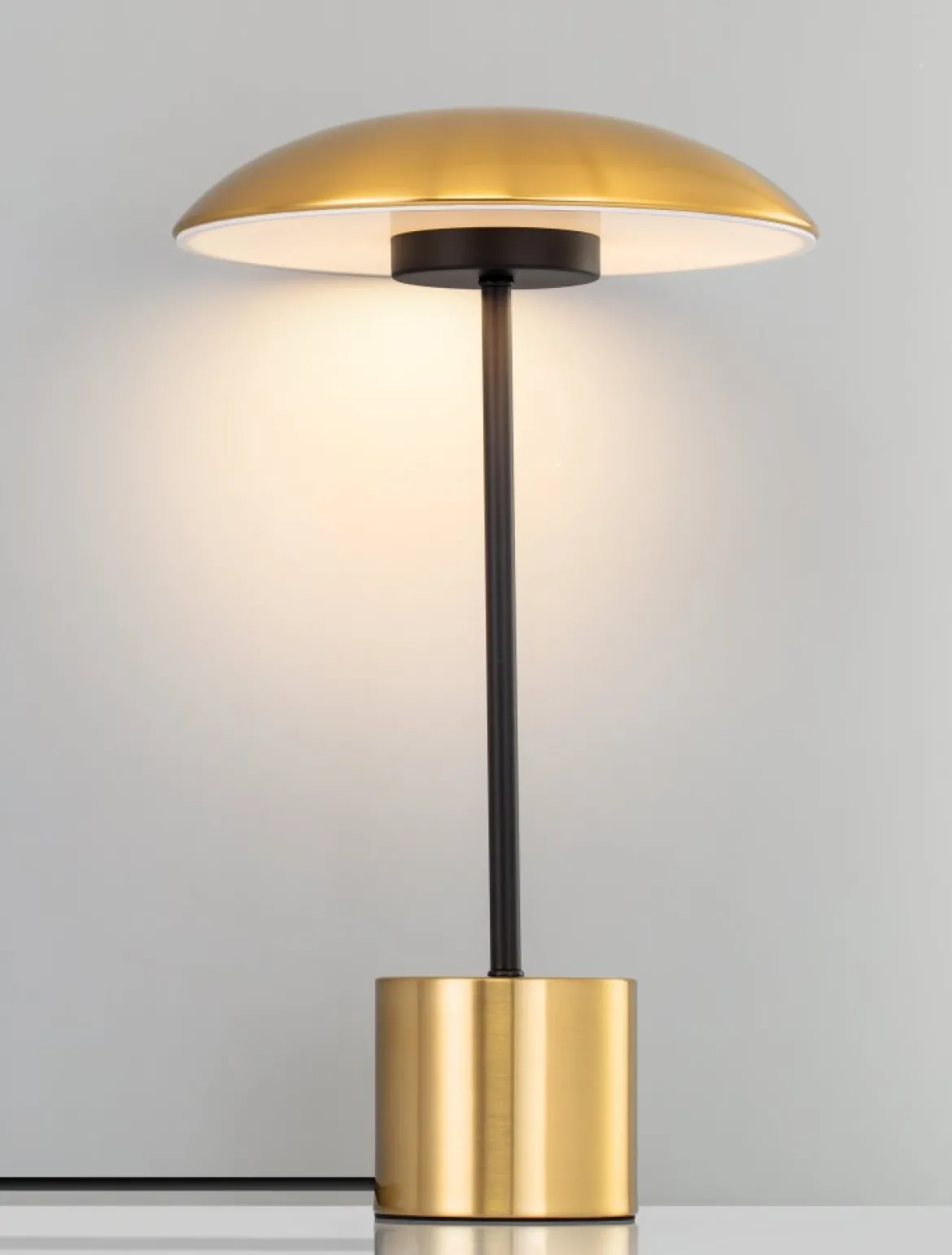 Nova Luce 9501229 LASH LED Tischleuchte 44cm Schwarz Gold