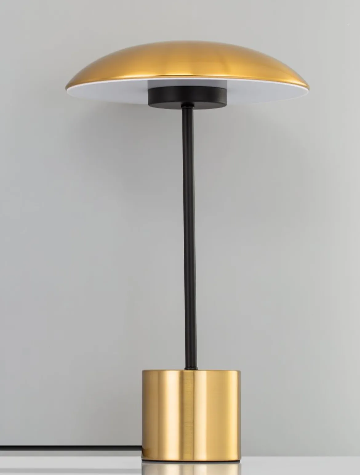 Nova Luce 9501229 LASH LED Tischleuchte 44cm Schwarz Gold