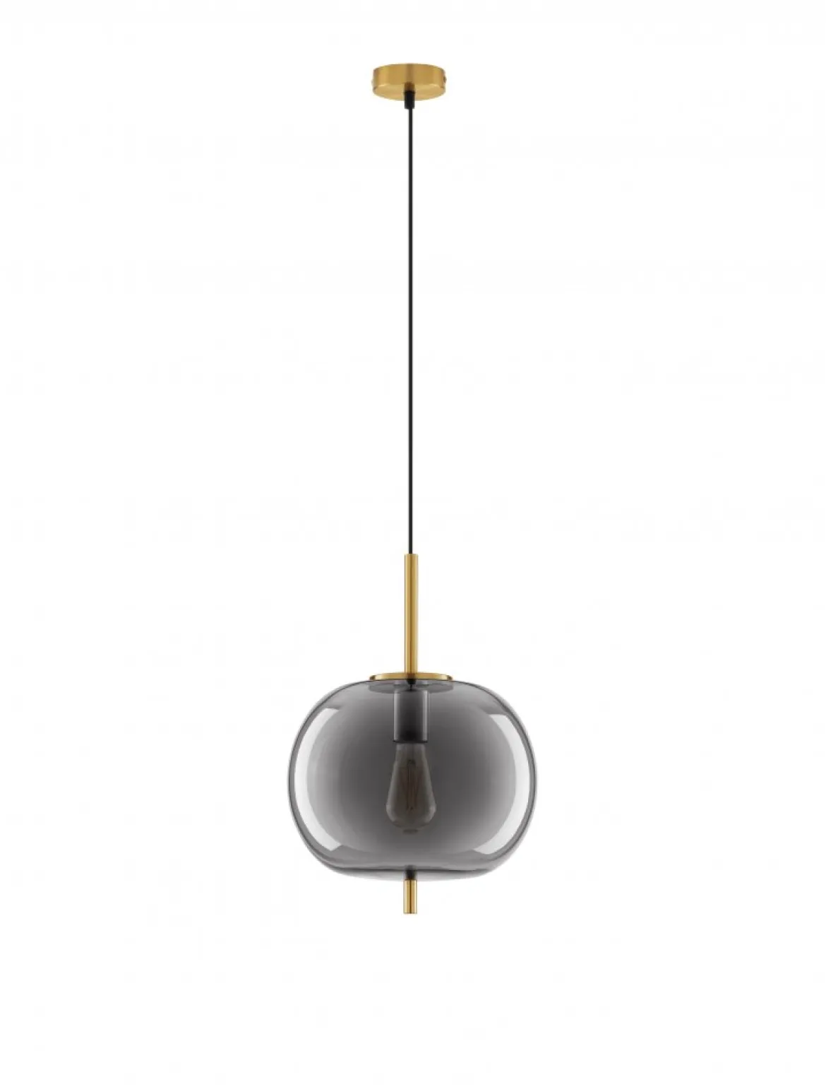 Nova Luce 9624079 LATO Pendelleuchte 30cm Gold Rauchglas E27