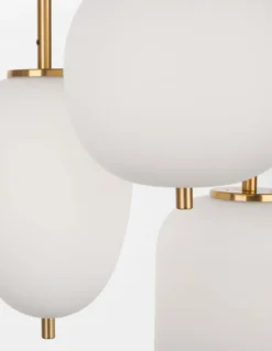 Nova Luce 9624068 LATO Pendelleuchte rund 3-flammig Gold Opal E14