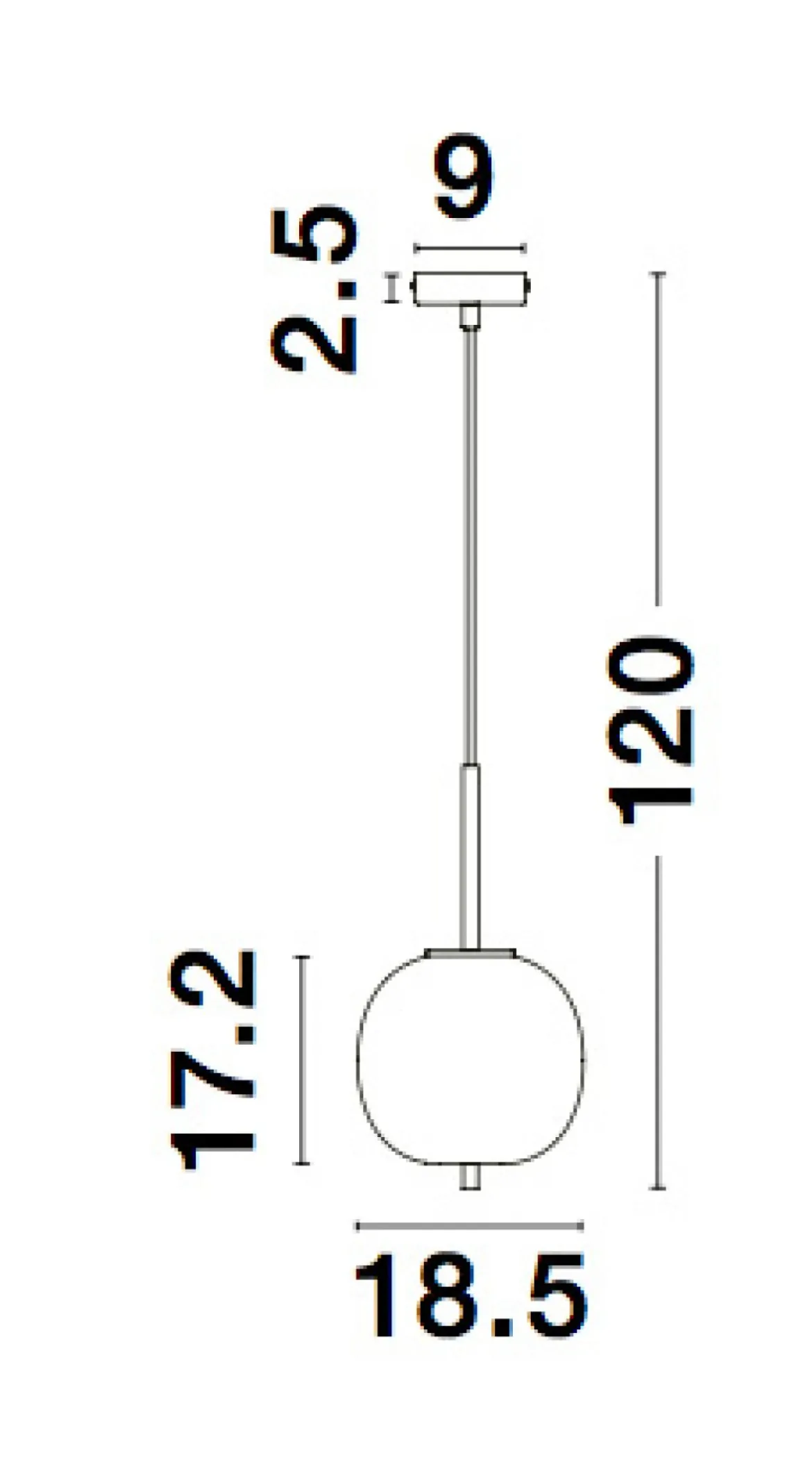 Nova Luce 9624074 LATO Pendelleuchte 18,5cm Schwarz Opal E14
