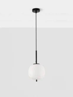 Nova Luce 9624074 LATO Pendelleuchte 18,5cm Schwarz Opal E14