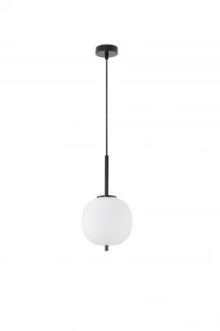 Nova Luce 9624074 LATO Pendelleuchte 18,5cm Schwarz Opal E14