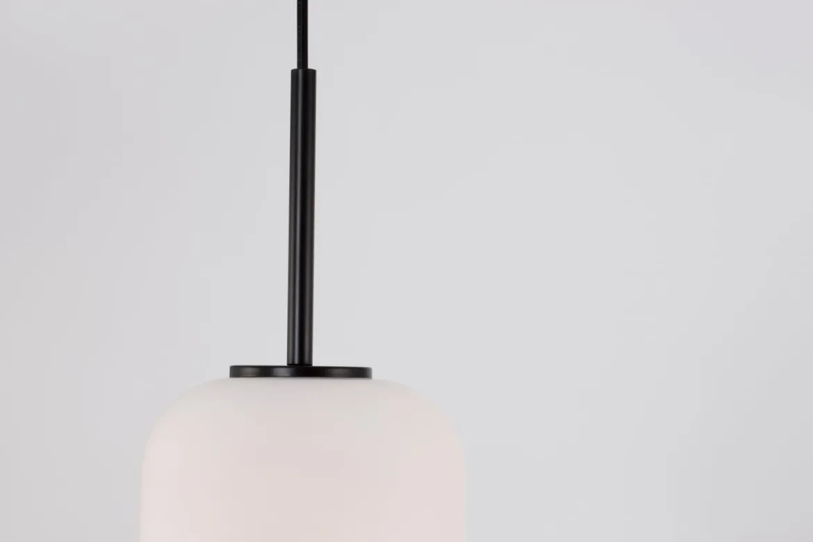 Nova Luce 9624075 LATO Pendelleuchte 16,5cm Schwarz Opal E14