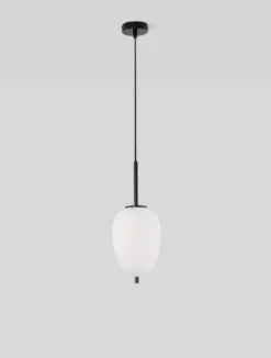 Nova Luce 9624076 LATO Pendelleuchte 15,8cm Schwarz Opal E14