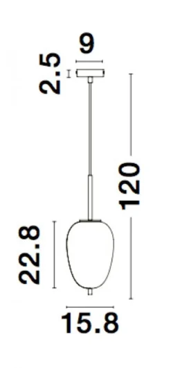 Nova Luce 9624076 LATO Pendelleuchte 15,8cm Schwarz Opal E14