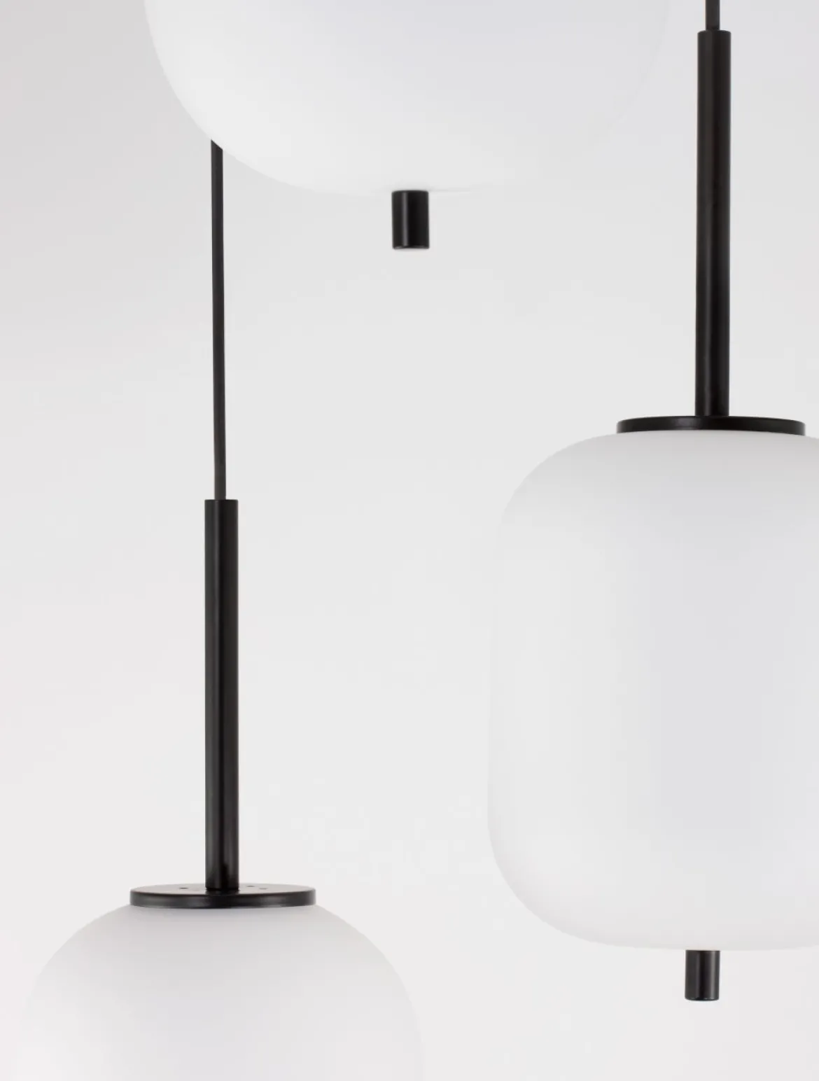 Nova Luce 9624078 LATO Pendelleuchte rund 3-flammig Schwarz Opal E14