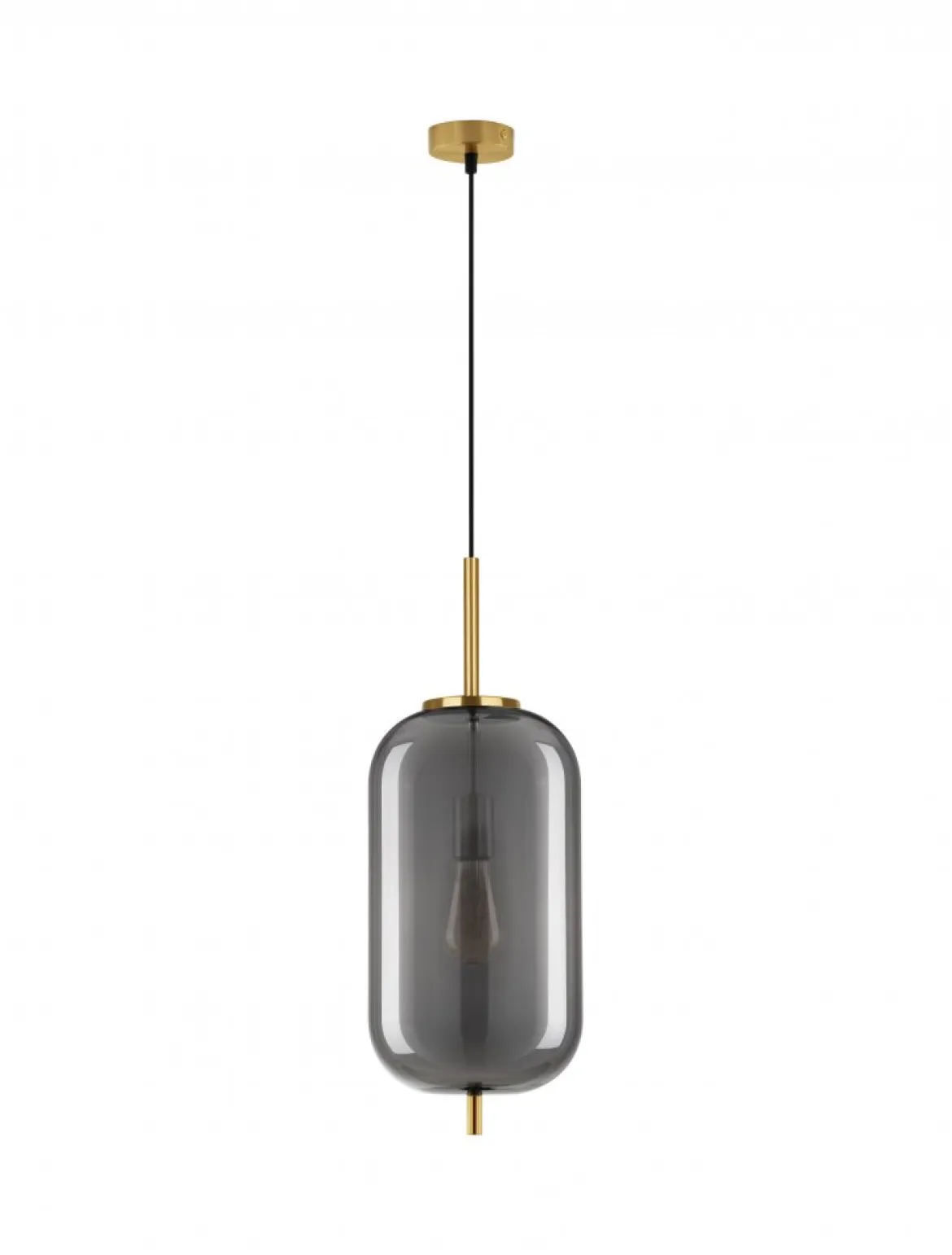 Nova Luce 9624080 LATO Pendelleuchte 22cm Gold Rauchglas E27
