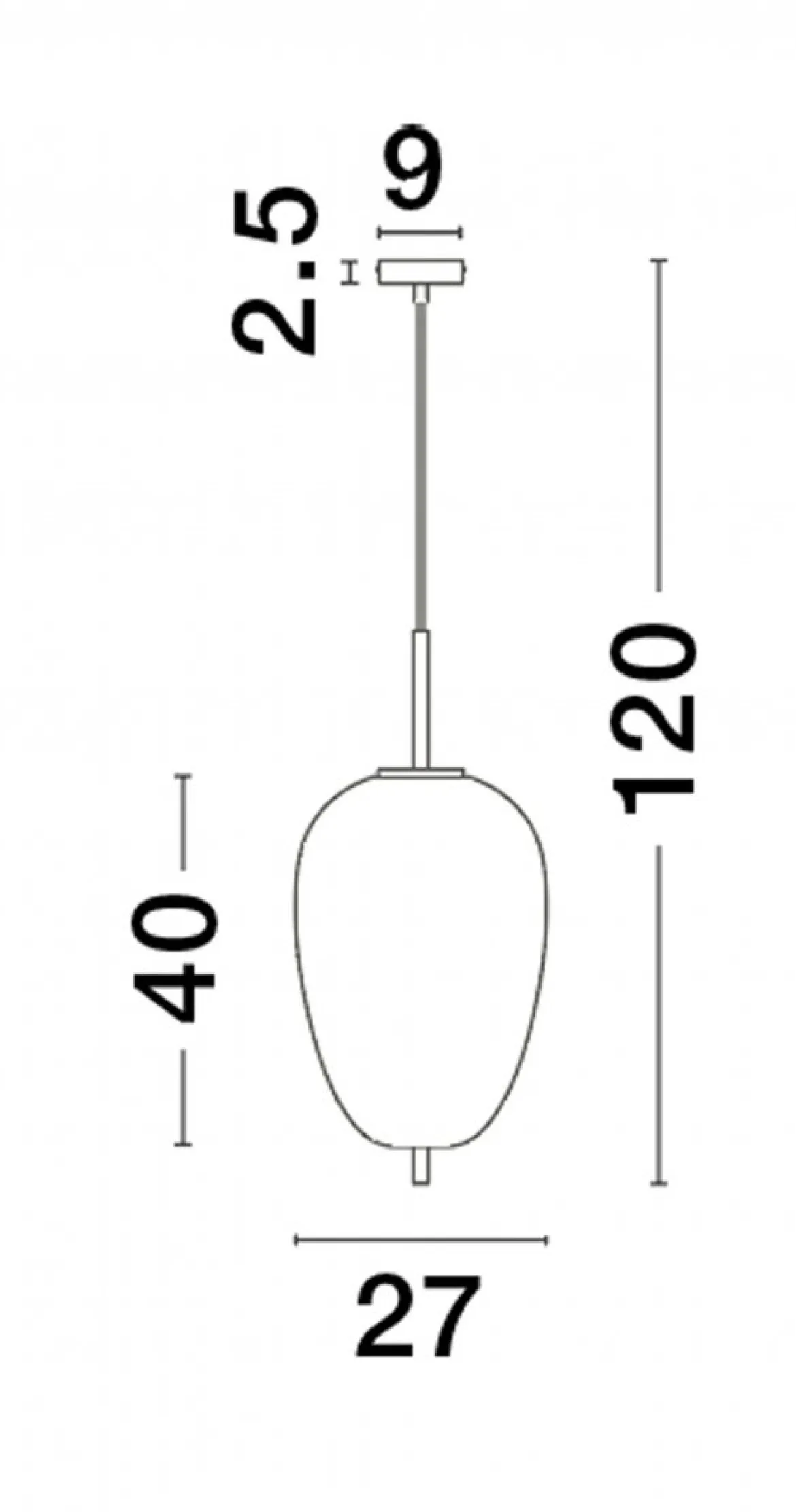 Nova Luce 9624081 LATO Pendelleuchte 27cm Gold Rauchglas E27