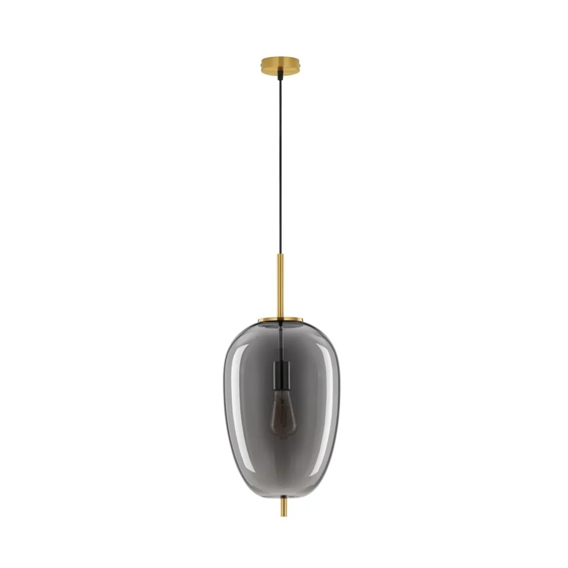 Nova Luce 9624081 LATO Pendelleuchte 27cm Gold Rauchglas E27