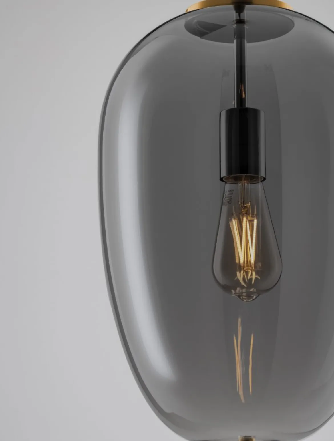 Nova Luce 9624081 LATO Pendelleuchte 27cm Gold Rauchglas E27