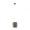 Nova Luce 9624097 LATO Pendelleuchte 16,5cm Gold Rauchglas E14