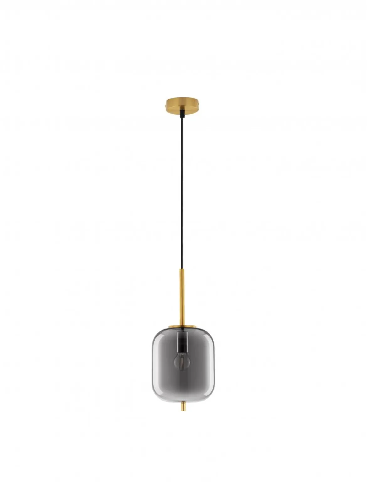 Nova Luce 9624097 LATO Pendelleuchte 16,5cm Gold Rauchglas E14