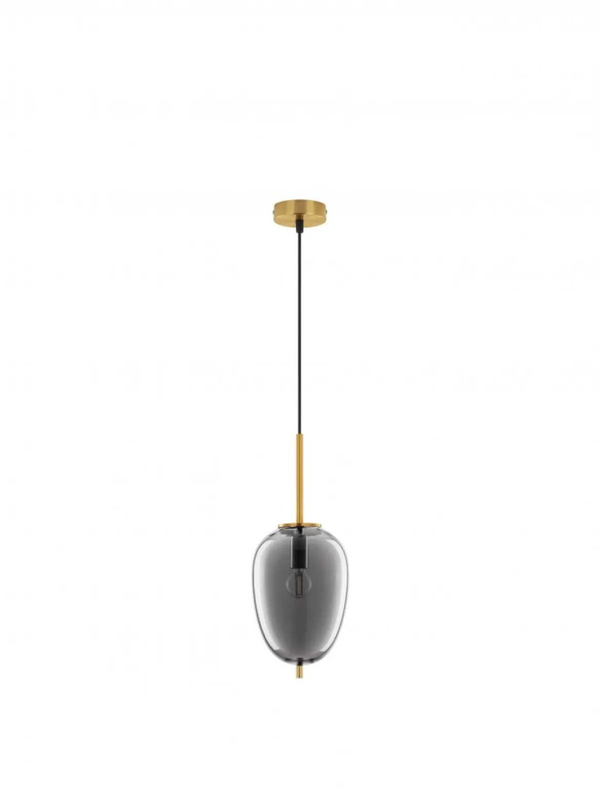 Nova Luce 9624098 LATO Pendelleuchte 15,8cm Gold Rauchglas E14