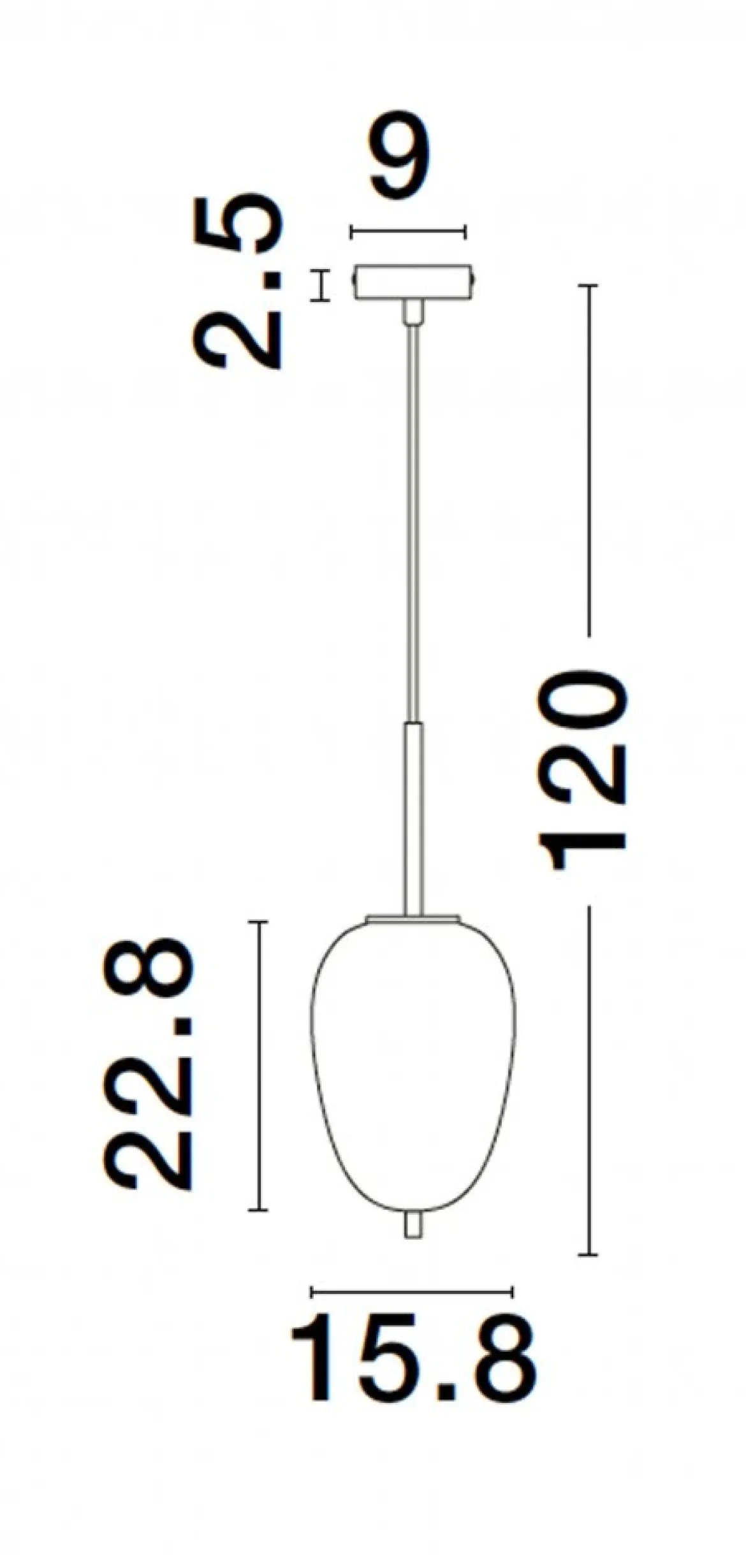 Nova Luce 9624098 LATO Pendelleuchte 15,8cm Gold Rauchglas E14