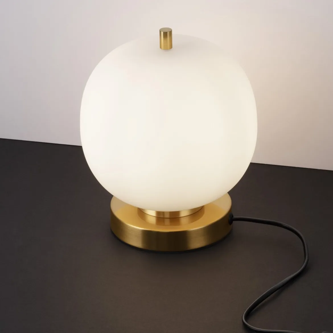 Nova Luce 9624084 LATO Tischleuchte 22,5cm Gold Opal E14