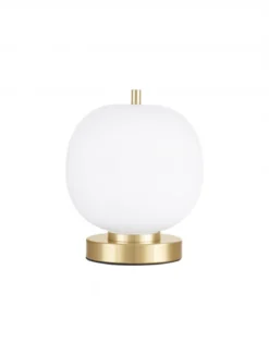 Nova Luce 9624084 LATO Tischleuchte 22,5cm Gold Opal E14