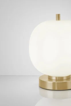 Nova Luce 9624084 LATO Tischleuchte 22,5cm Gold Opal E14