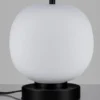 Nova Luce 9624085 LATO Tischleuchte 22,5cm Schwarz Opal E14