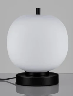 Nova Luce 9624085 LATO Tischleuchte 22,5cm Schwarz Opal E14